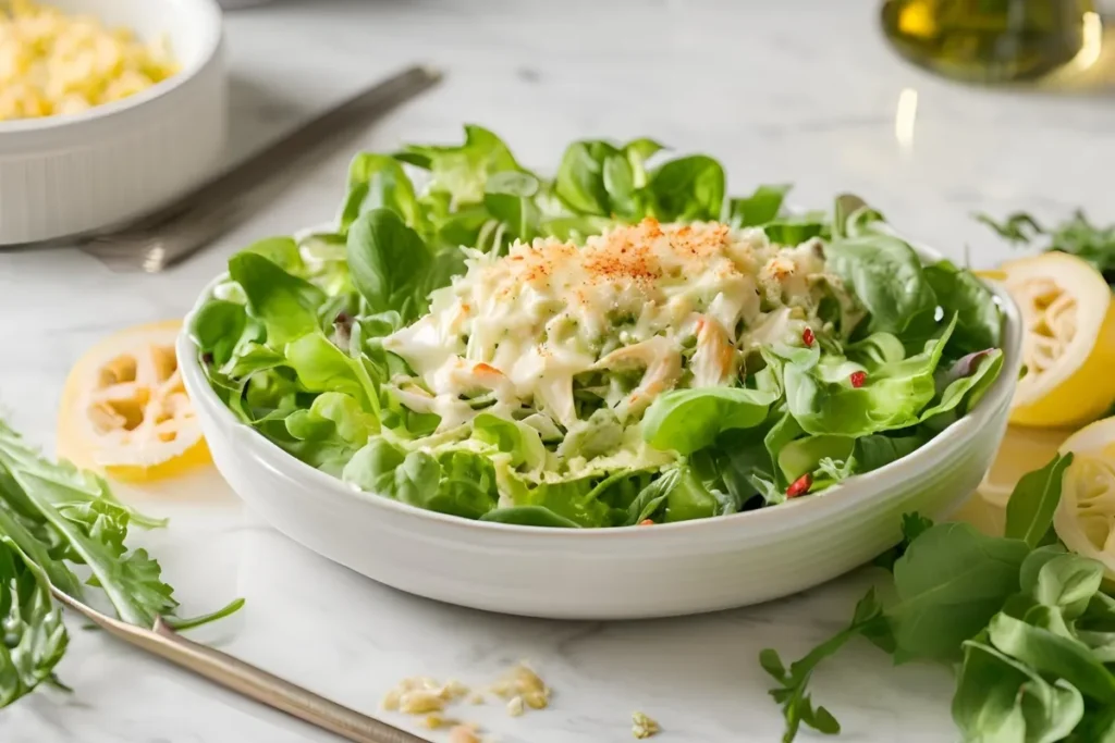 Crab Au Gratin Recipe: How to Make the Perfect Seafood Gratin 5 Fresh salad alongside Crab Au Gratin