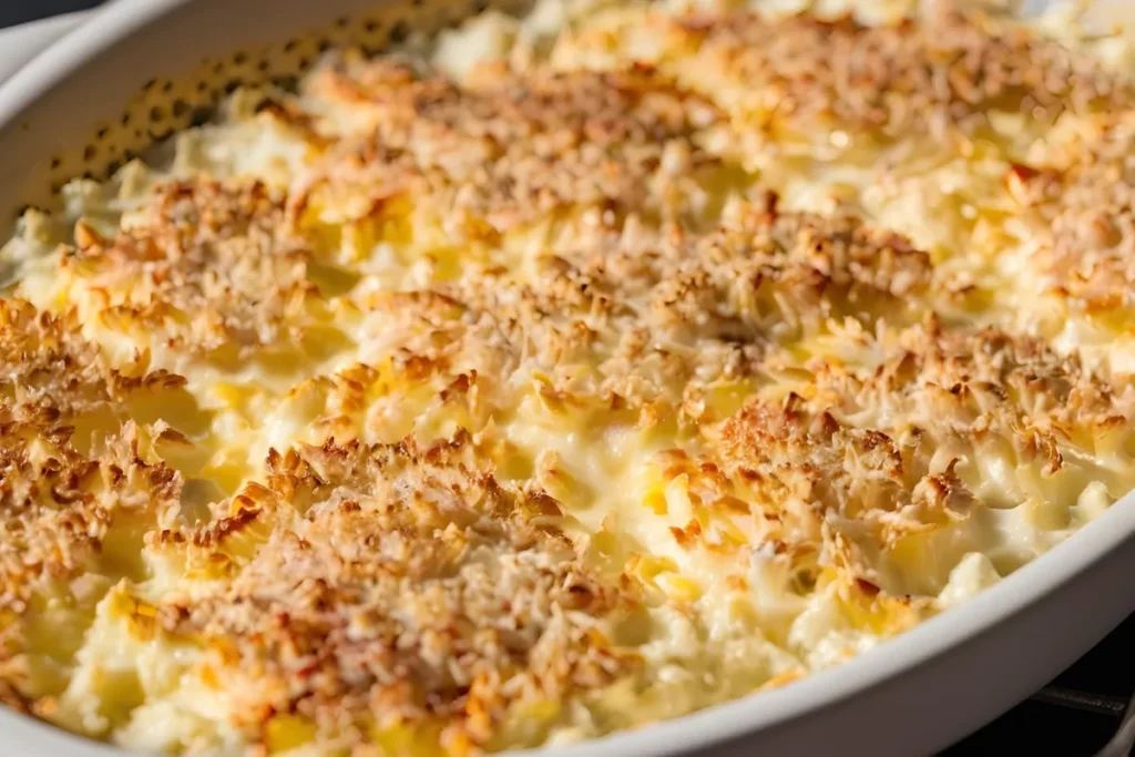 Crab Au Gratin Recipe: How to Make the Perfect Seafood Gratin 4 Crab Au Gratin baking in the oven