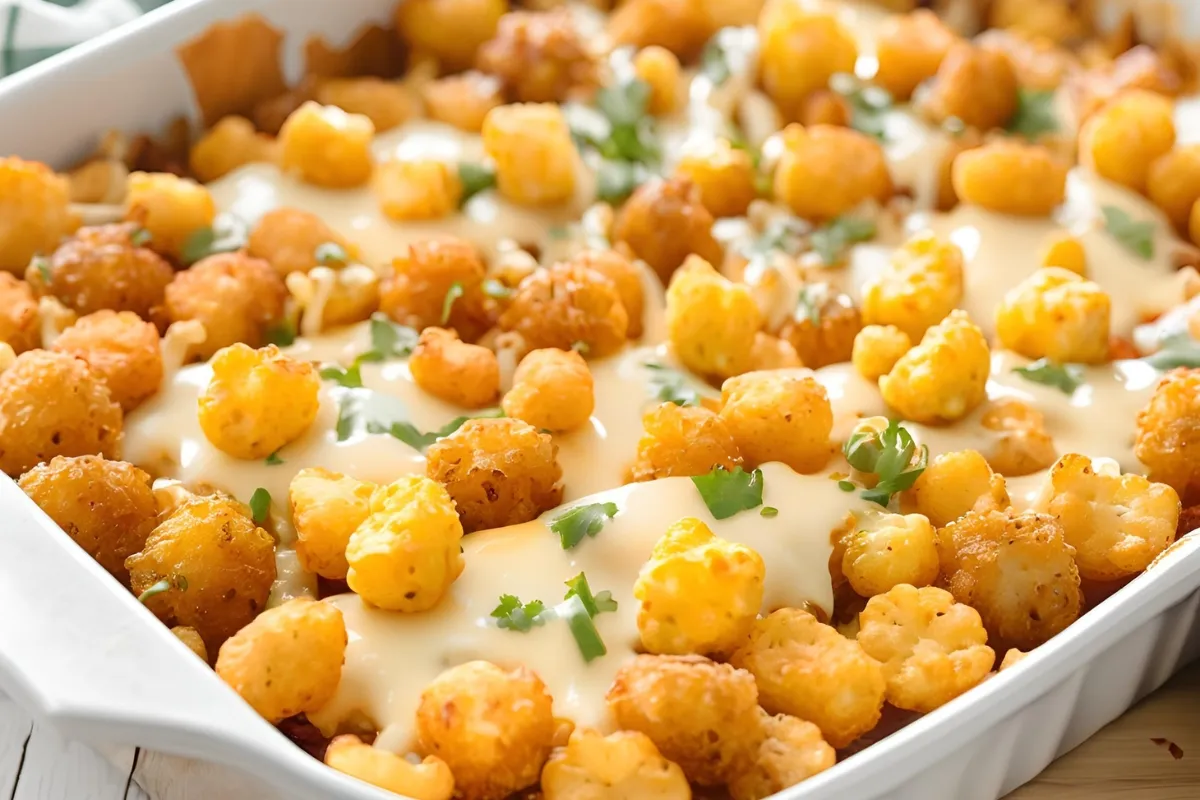 Cheesy Cowboy Casserole in a Baking Dish