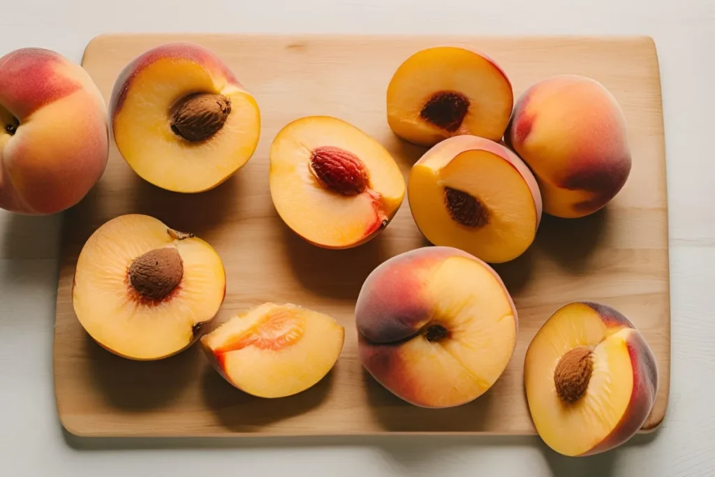 Peach Cobbler Pound Cake Recipe: A Perfect Dessert for Any Occasion 3 Fresh peaches for peach cobbler cake