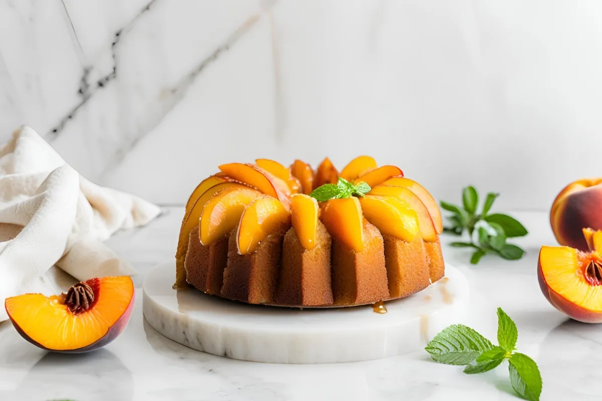Peach cobbler pound cake