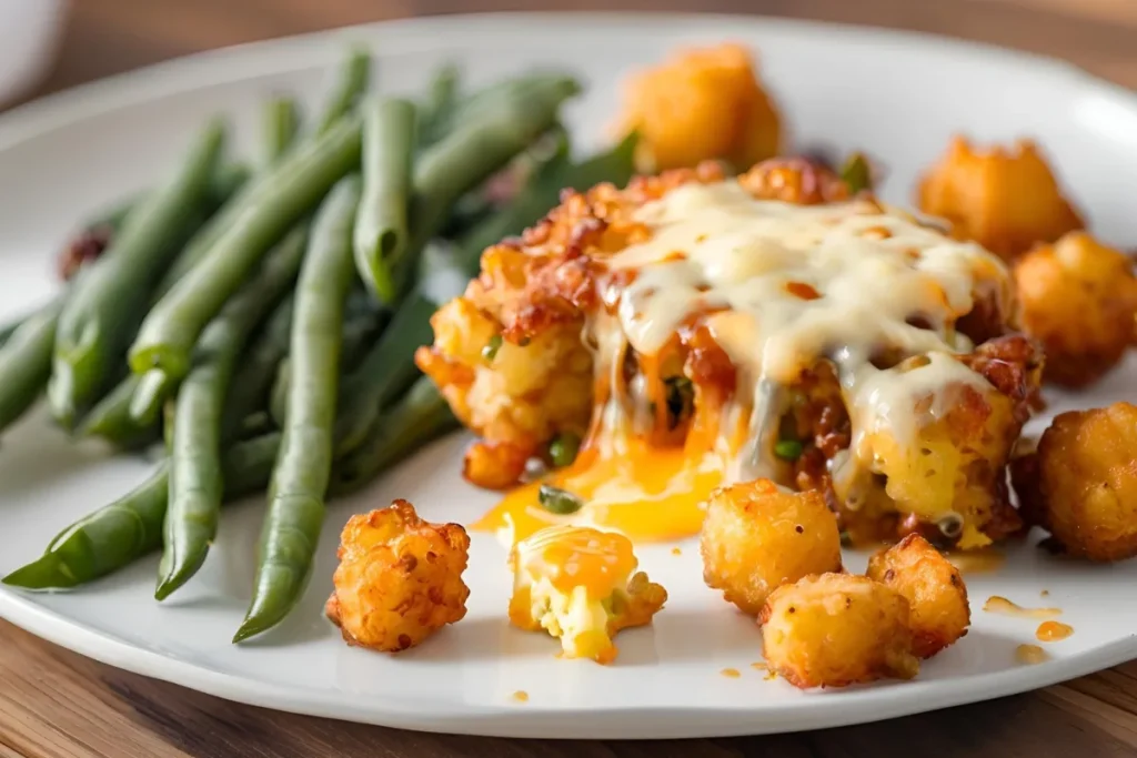 Easy Cowboy Casserole Recipe: Hearty, Cheesy & Delicious 2 Serving Cowboy Casserole on a Plate