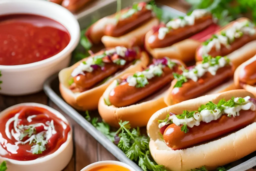 Best Mini Hot Dogs Recipe: Easy, Delicious Party Snack 2 Mini Hot Dogs on a Party Platter