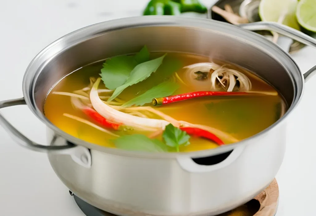 Authentic Tom Yum Noodle Soup Recipe (Easy & Flavorful!) 3 Cooking Tom Yum Broth in a Pot
