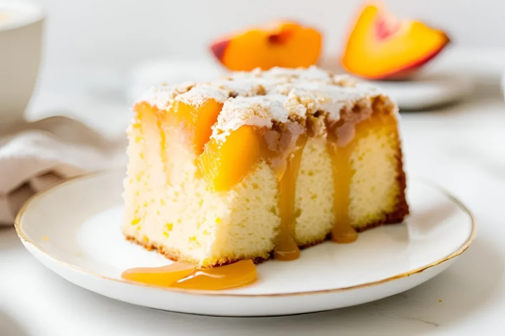 Peach Cobbler Pound Cake Recipe: A Perfect Dessert for Any Occasion 2 Sliced peach cobbler pound cake
