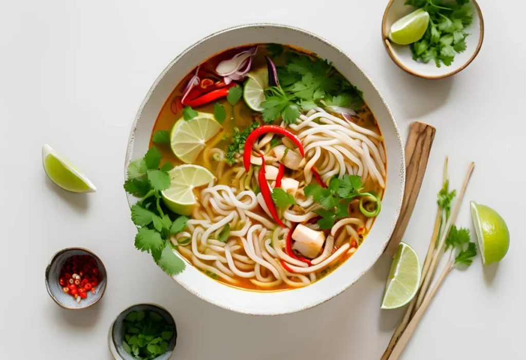 Authentic Tom Yum Noodle Soup Recipe (Easy & Flavorful!) 5 Tom Yum Noodle Soup with Garnishes