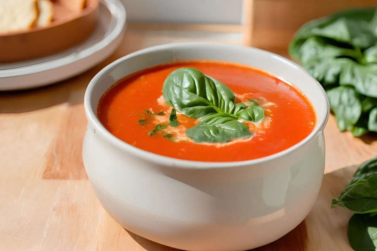 Tomato Florentine Soup in a Bowl