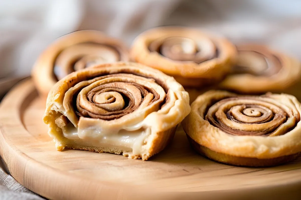 Freshly baked Cinnamon Roll Pie Crust