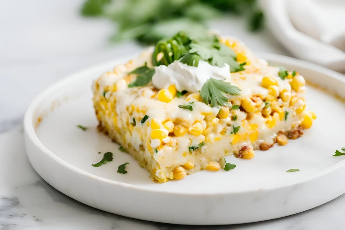 Mexican Street Corn Casserole with Cheesy Topping