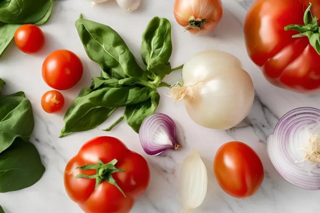 Tomato Florentine Soup Recipe – Easy, Hearty & Packed with Flavor 2 Fresh Ingredients for Tomato Florentine Soup