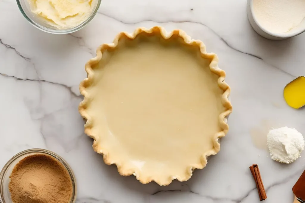 Easy Cinnamon Roll Pie Crust Recipe – Flaky, Sweet & Irresistible! 2 Rolling and filling Cinnamon Roll Pie Crust