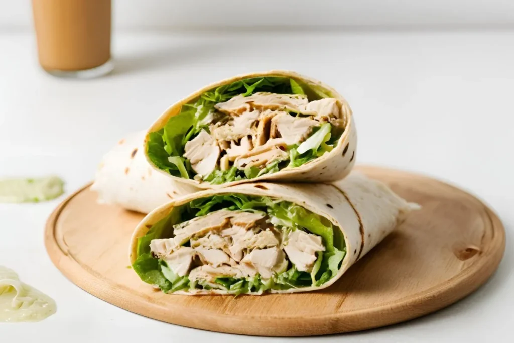 Chicken Caesar Wrap Calories: How to Enjoy a Healthy, Flavorful Wrap 3 Low-calorie chicken caesar wrap with light dressing