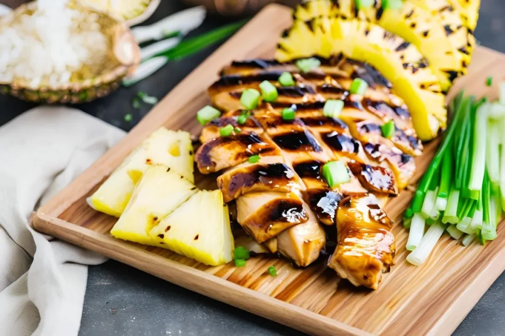 Hawaiian Teriyaki Chicken: A Delicious and Flavorful Recipe with Pineapple 3 Hawaiian Teriyaki Chicken Garnished