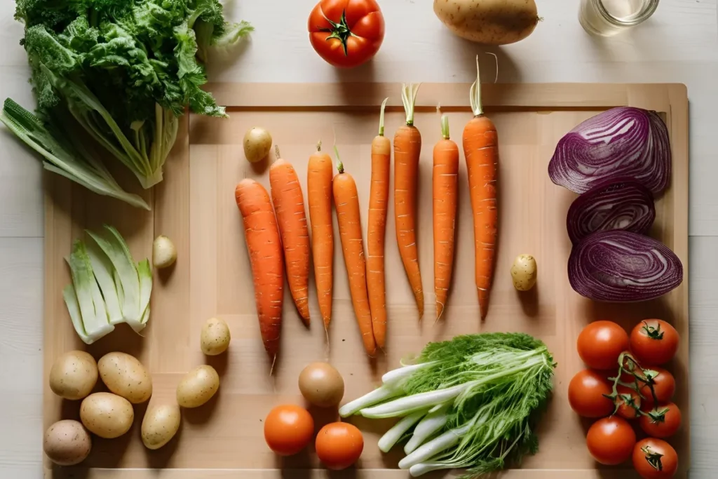 Delicious and Healthy Garden Vegetable Soup Recipe – Easy to Make and Nourishing 3 Raw vegetables for a healthy soup