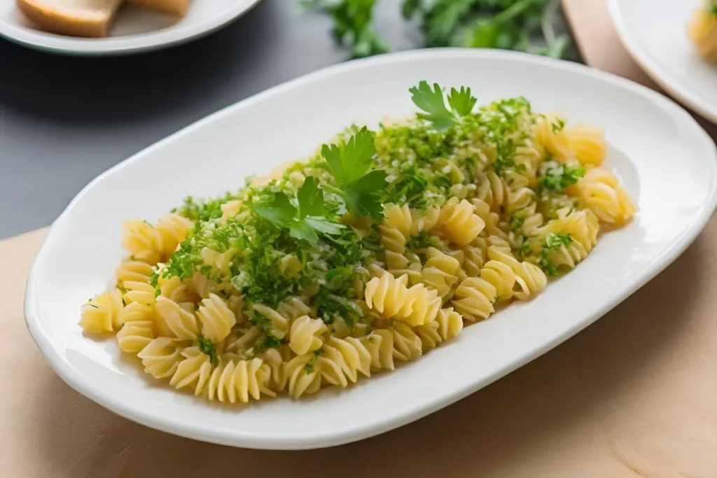 Delicious Pastalaya Recipe: A Flavorful One-Pot Cajun Meal in 30 Minutes 8 A serving of homemade pastalaya garnished with parsley and served with crusty bread.