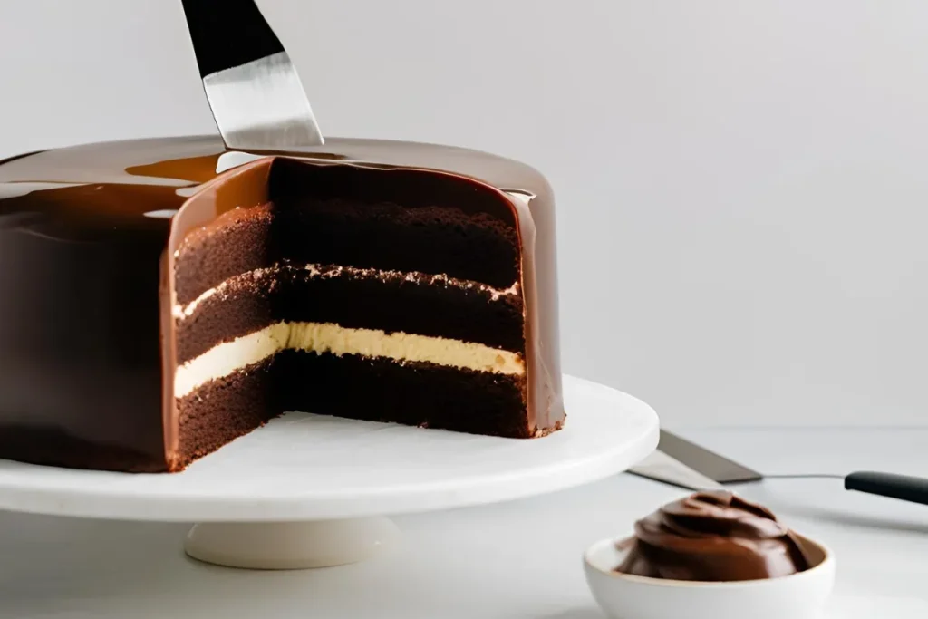 Triple Chocolate Cake Recipe: A Rich, Moist, and Decadent Dessert for Chocolate Lovers 5 Frosting a Triple Chocolate Cake