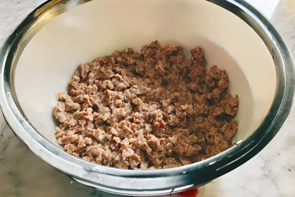 Homemade Jimmy Dean Breakfast Sausage: A Deliciously Easy Recipe 6 Mixing ground pork, spices, and seasonings for homemade Jimmy Dean style breakfast sausage.