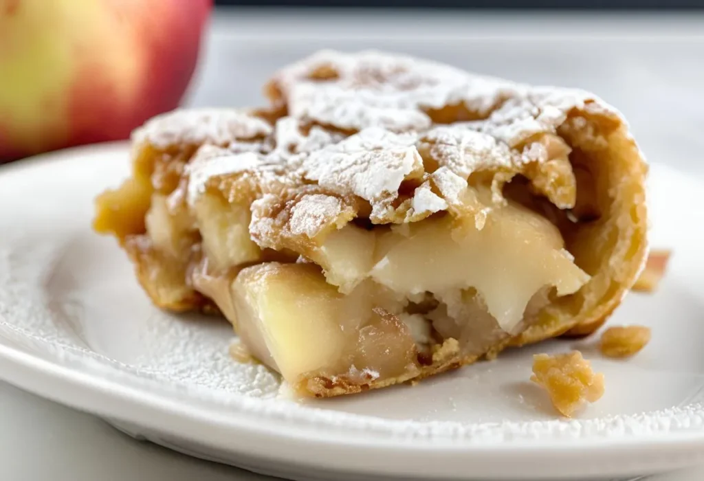 Baked Apple Fritters: A Delicious 20-Minute Treat 7 Close-up of a baked apple fritter broken in half, revealing a moist, apple-filled interior.