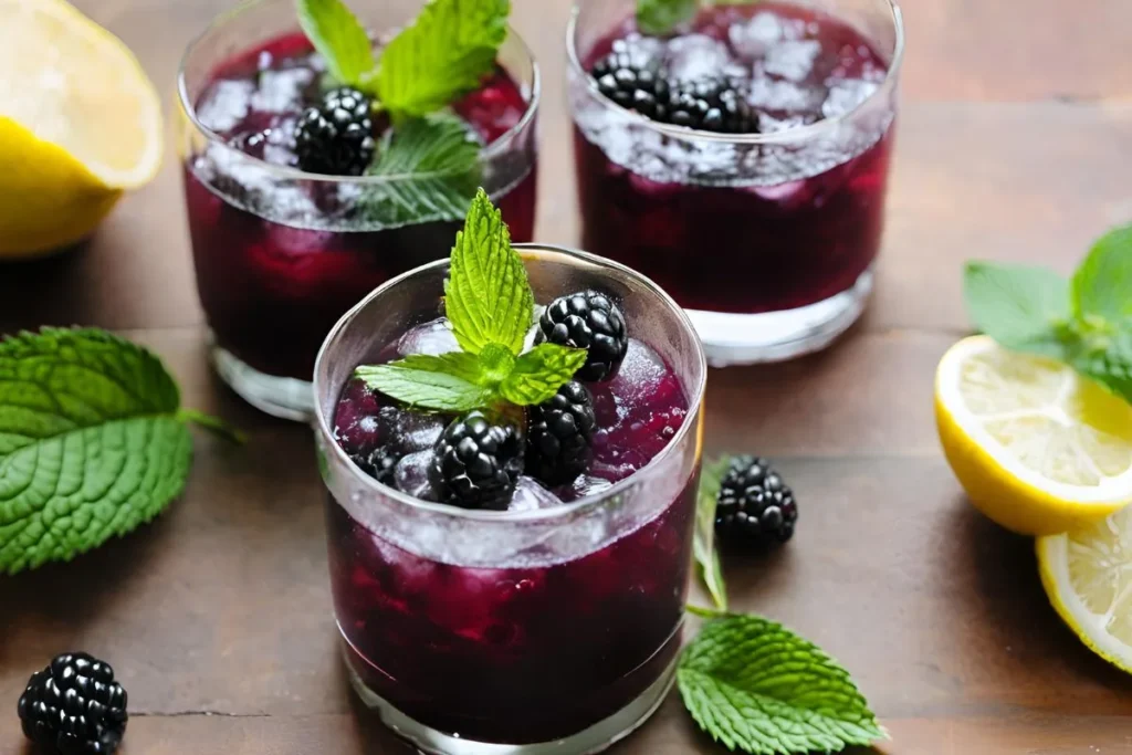 How to Make a Delicious Blackberry Smash Cocktail 6 Fresh ingredients for making a Blackberry Smash Cocktail.
