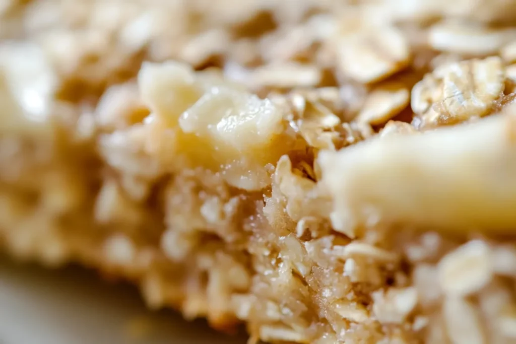 Easy Banana Oat Bars Recipe: A Healthy & Delicious Treat 8 Close-up of a banana oat bar's soft, chewy texture.
